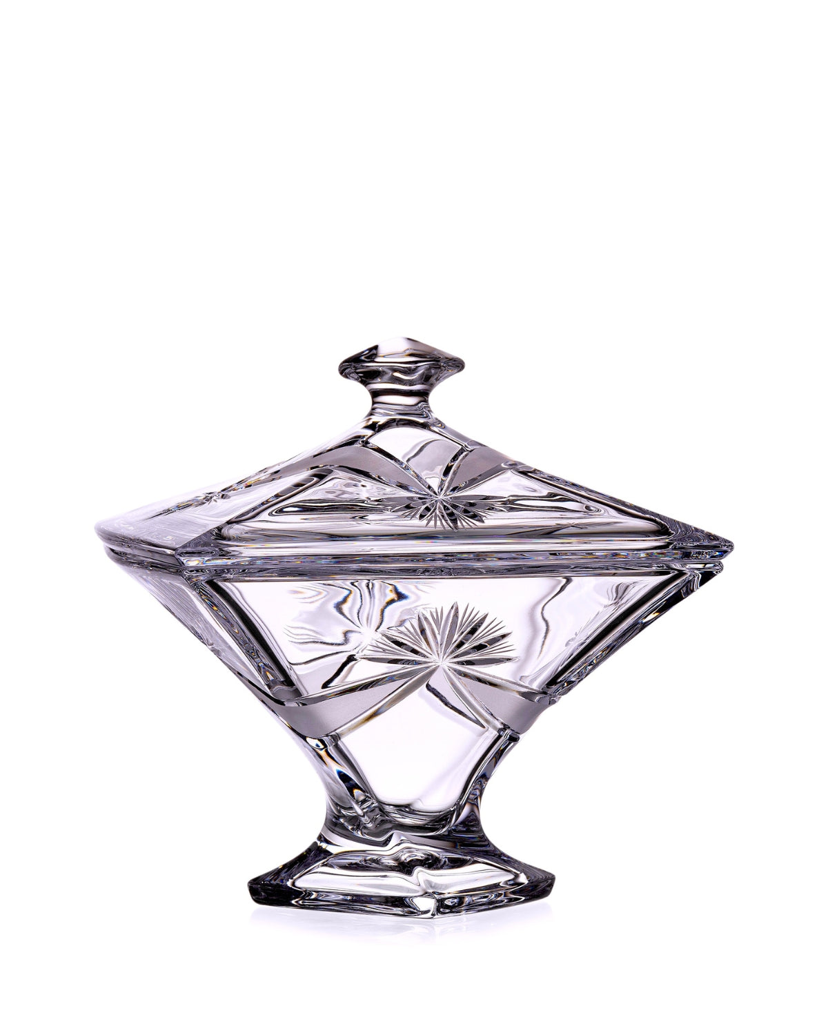 Bohemia Crystal Hand cut box with lid Bow 225mm