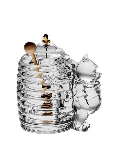 Bohemia Crystal Covered Honey Box Bear 53313/69710 / 150mm