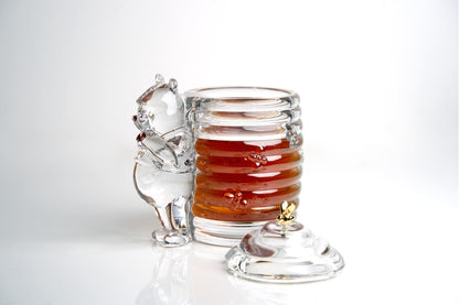 Bohemia Crystal Covered Honey Box Bear 53313/69710 / 150mm
