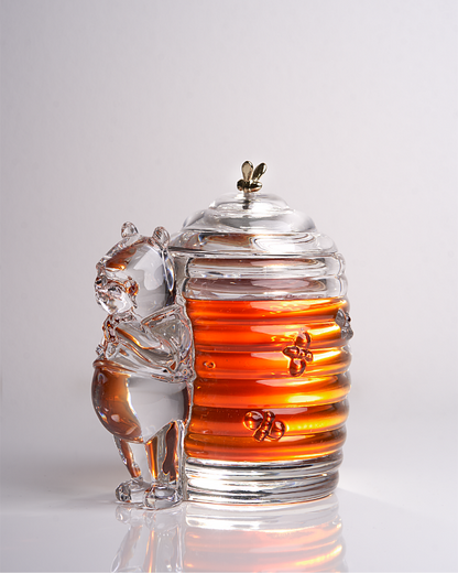 Bohemia Crystal Covered Honey Box Bear 53313/69710 / 150mm