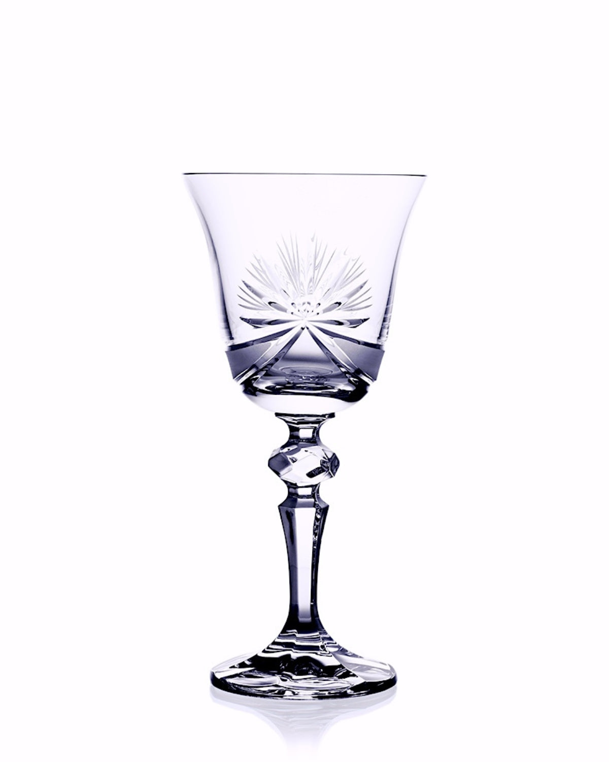 Bohemia Crystal Cut Wine Glasses Bow Decor 220ml (set of 6)