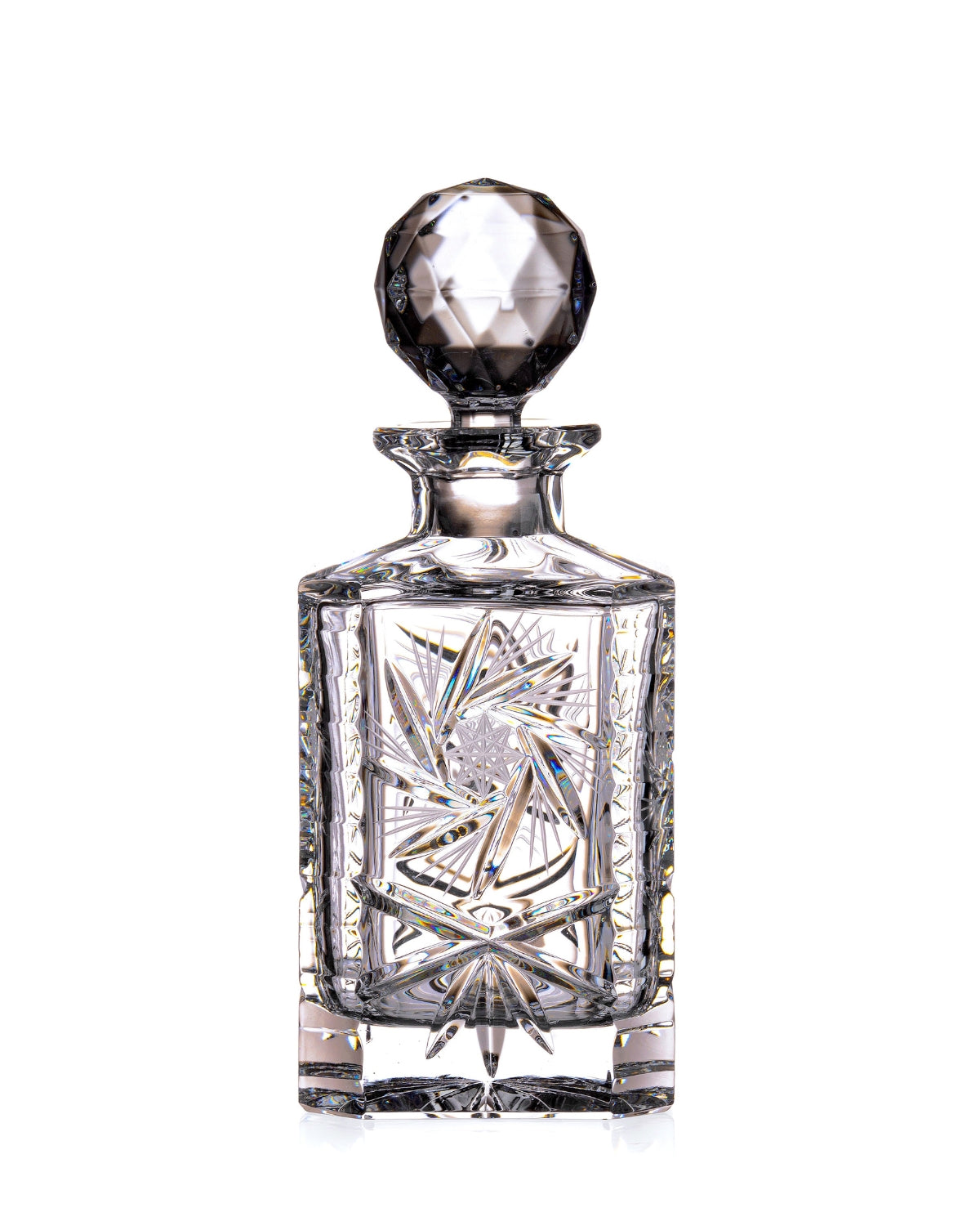 Bohemia Crystal Hand-cut bottle for whisky, rum and brandy Pinwheel 800ml