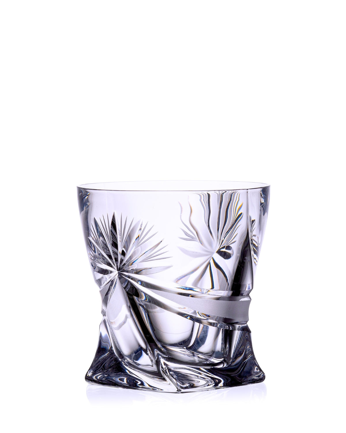 Bohemia Crystal Glasses for whisky and rum Bow Decor 340ml (set of 6)