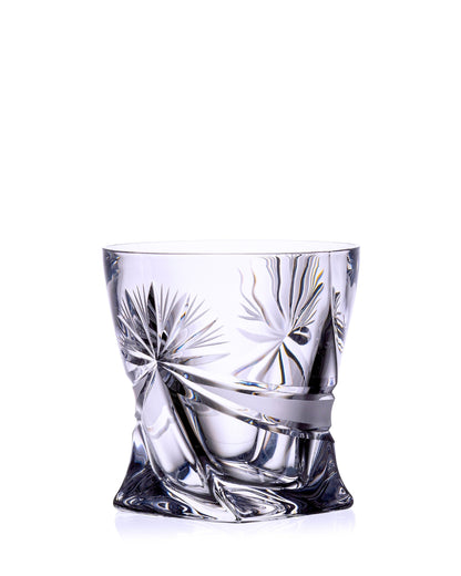 Bohemia Crystal Glasses for whisky and rum Bow Decor 340ml (set of 6)