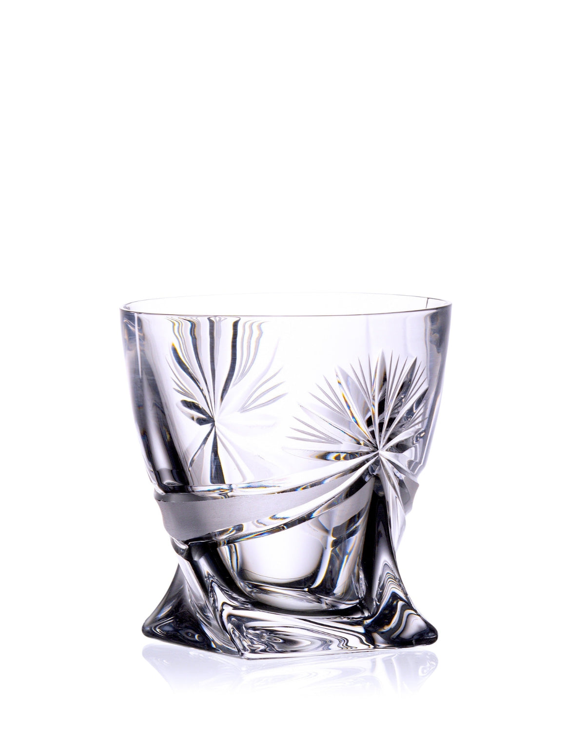 Bohemia Crystal Glasses for whisky and rum Bow Decor 340ml (set of 6)