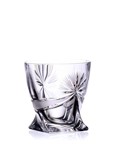 Bohemia Crystal Glasses for whisky and rum Bow Decor 340ml (set of 6)
