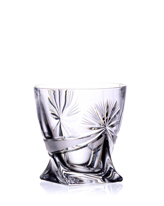 Bohemia Crystal Glasses for whisky and rum Bow Decor 340ml (set of 6)