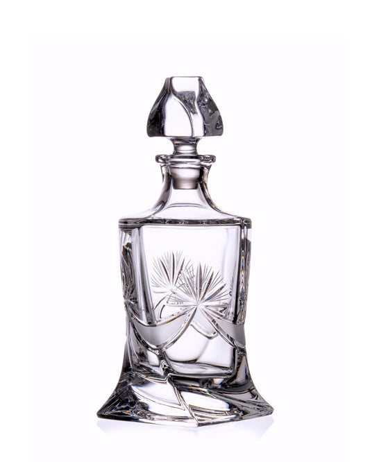 Bohemia Crystal Hand-cut bottle for whisky, rum and spirits Bow 850ml