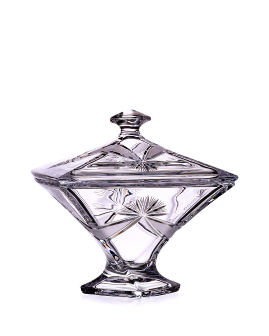 Bohemia Crystal Hand cut box with lid Bow 225mm