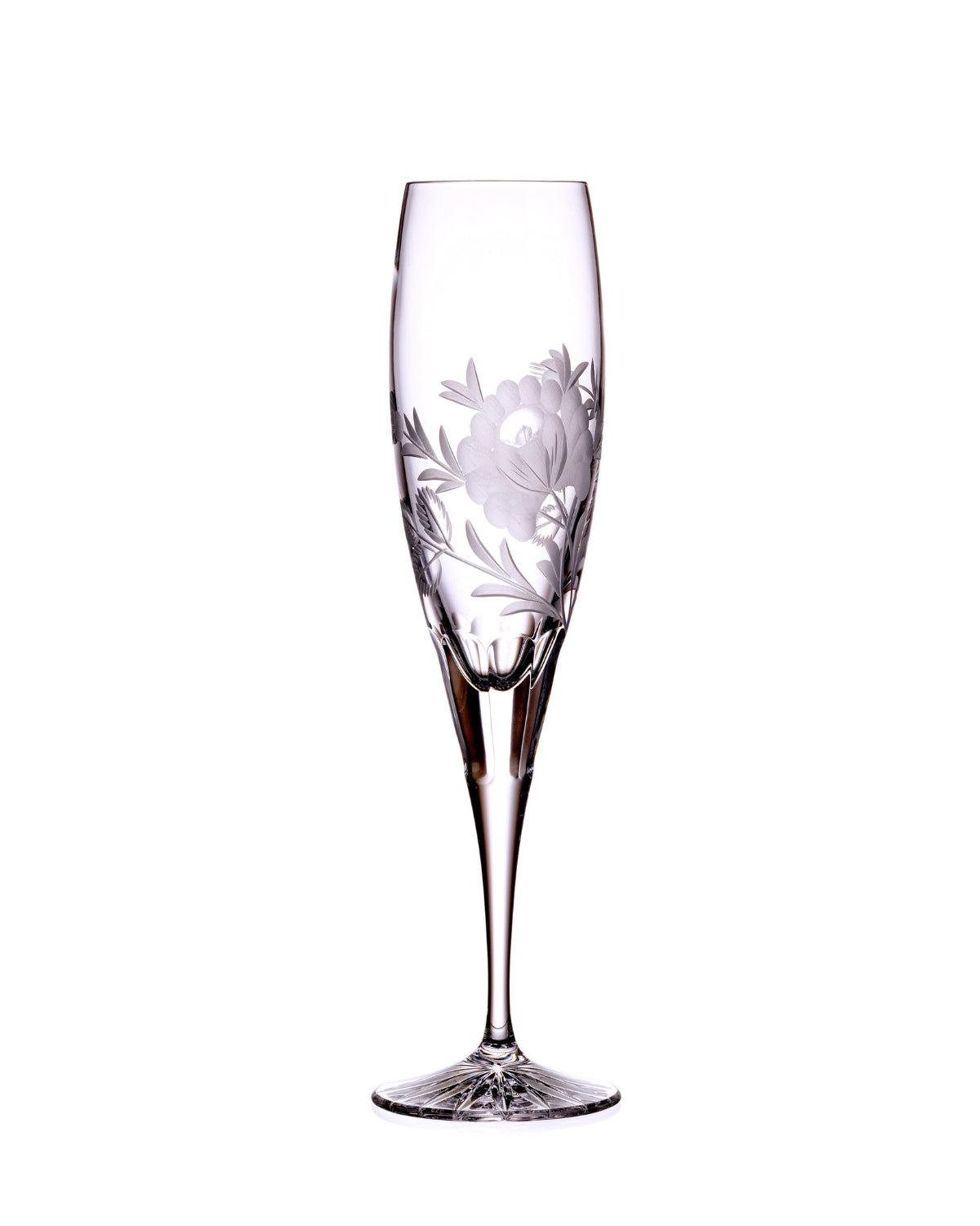 Bohemia Crystal Hand cut champagne glasses Rose 200ml (set of 2)