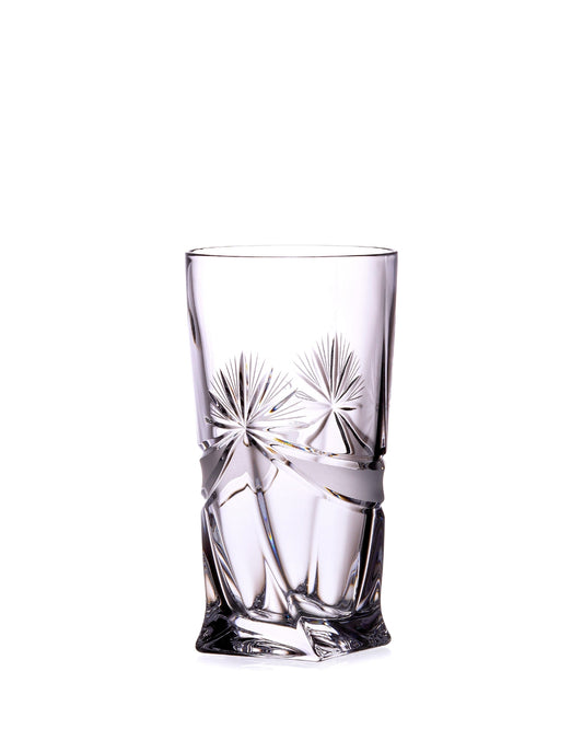 Bohemia Crystal Hand cut glasses for water, soft drinks and cocktails Bow 350ml (set of 6)