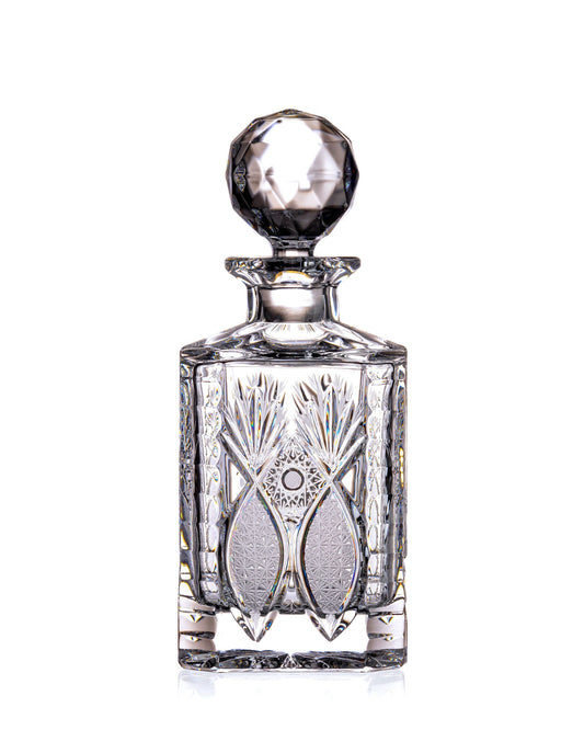 Bohemia Crystal Hand-cut whisky, rum and brandy bottle Brilliant 800ml