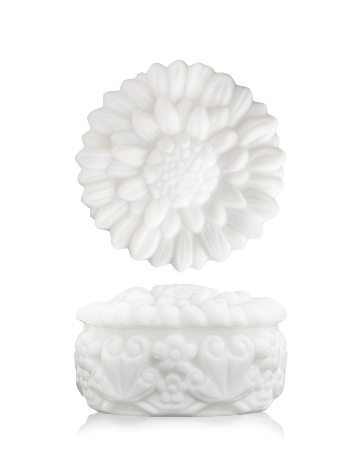 Bohemia Crystal Jar with lid Sunflower - Opal
