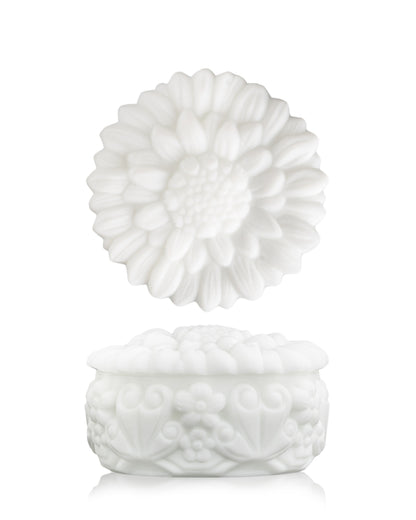 Bohemia Crystal Jar with lid Sunflower - Opal