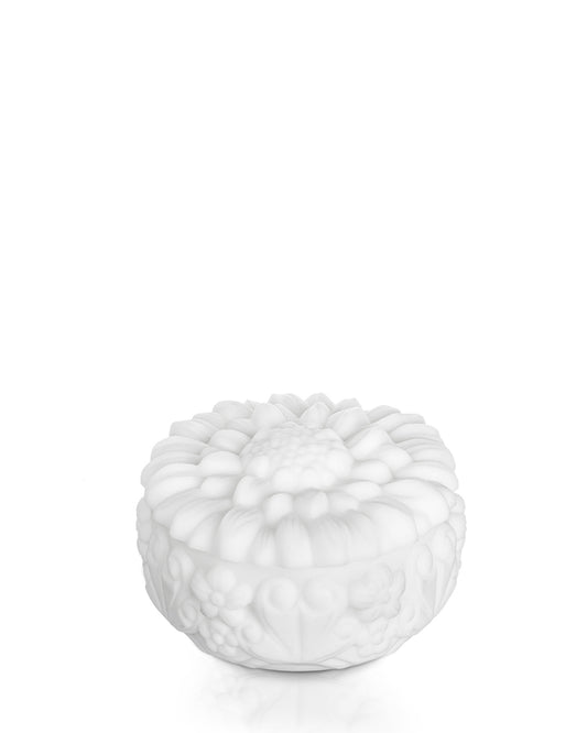 Bohemia Crystal Jar with lid Sunflower - Opal
