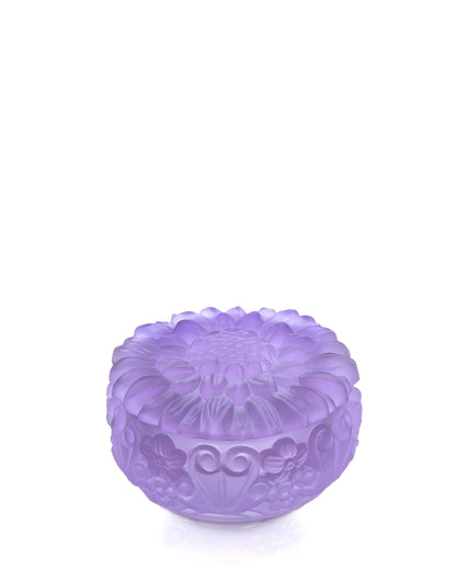 Bohemia Crystal Box with lid Sunflowers - Alexandrite