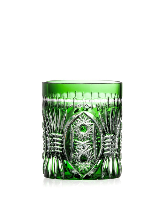Bohemia Crystal Hand cut glasses for whisky, rum and spirits 320ml - Green (set of 2)