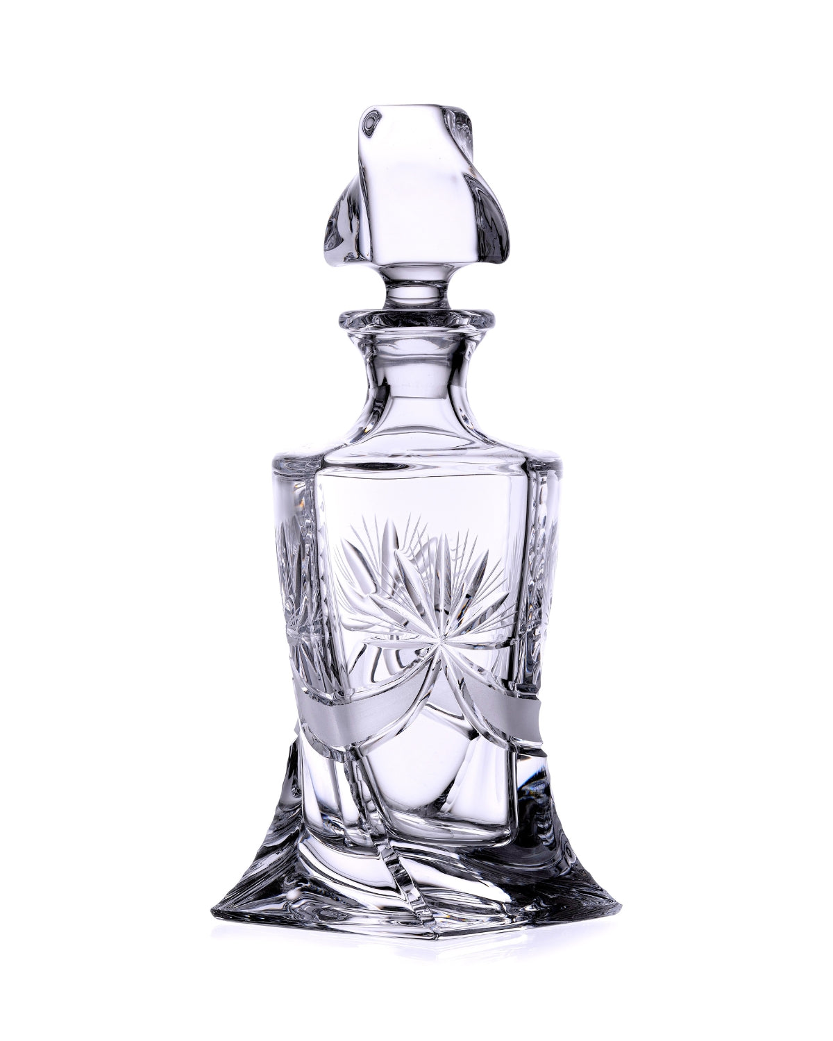 Bohemia Crystal Hand-cut decanter for liqueur, vodka and spirits Bow Decor 500ml