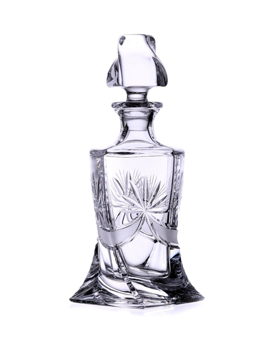 Bohemia Crystal Hand-cut decanter for liqueur, vodka and spirits Bow Decor 500ml