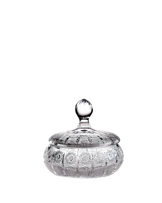 Bohemia Crystal Hand cut box with lid PK500 195mm