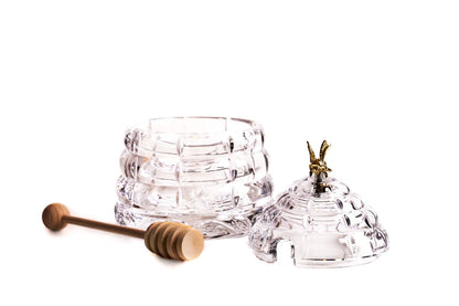 Bohemia Crystal Beehive Covered Honey Box 53312/69710 / 118mm
