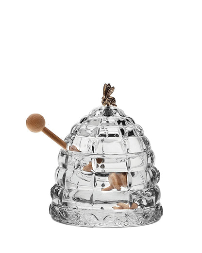 Bohemia Crystal Beehive Covered Honey Box 53312/69710 / 118mm