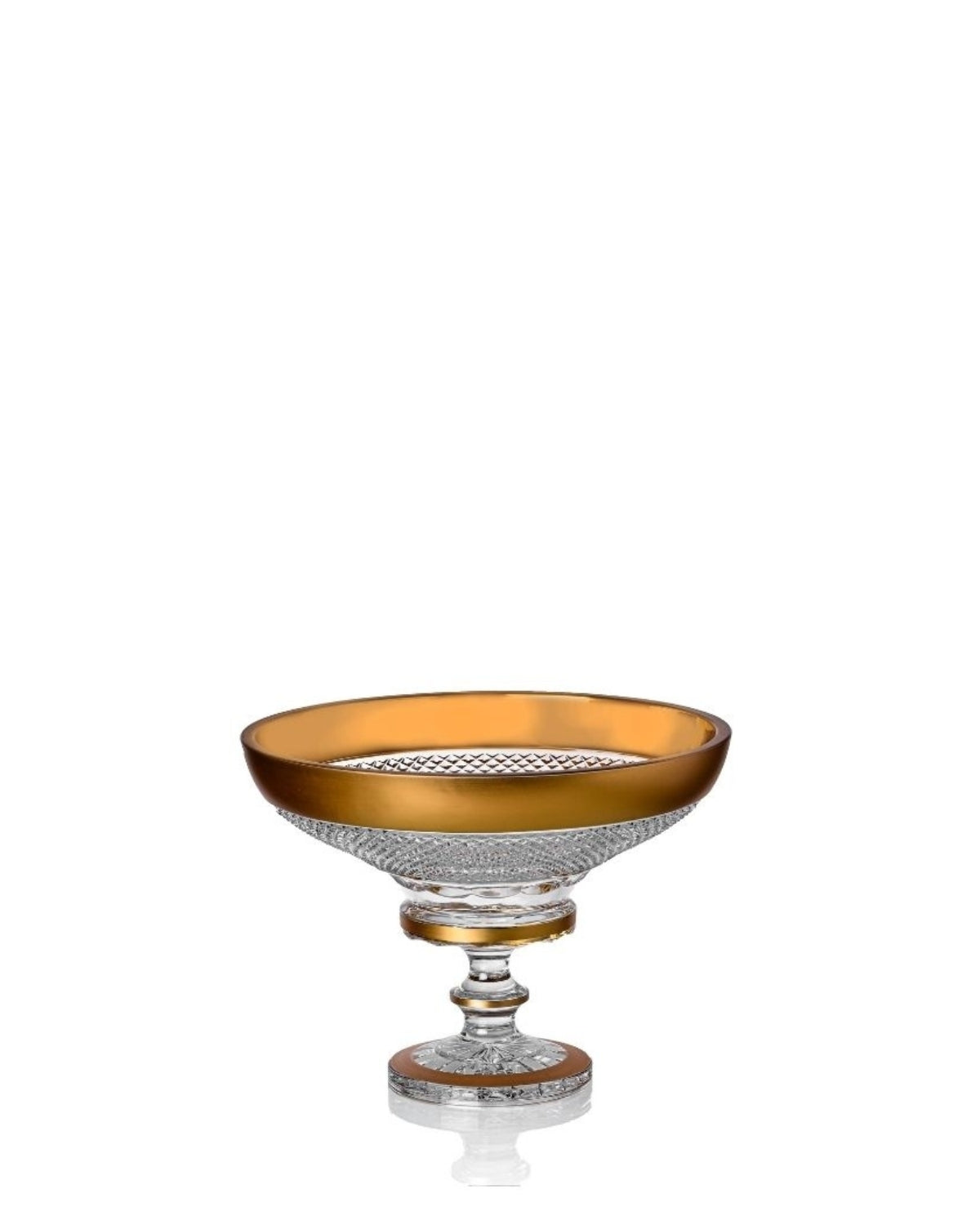 Bohemia Crystal Hand cut footed bowl 155mm