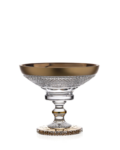 Bohemia Crystal Hand cut footed bowl 205mm