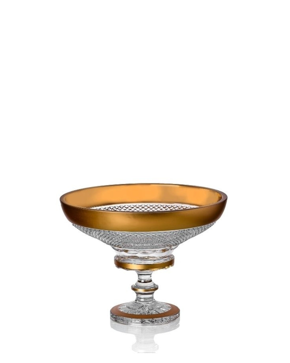 Bohemia Crystal Hand cut footed bowl 205mm