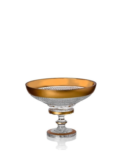 Bohemia Crystal Hand cut footed bowl 205mm