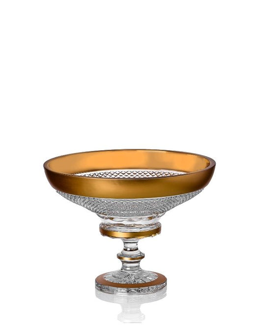 Bohemia Crystal Hand cut footed bowl 255mm