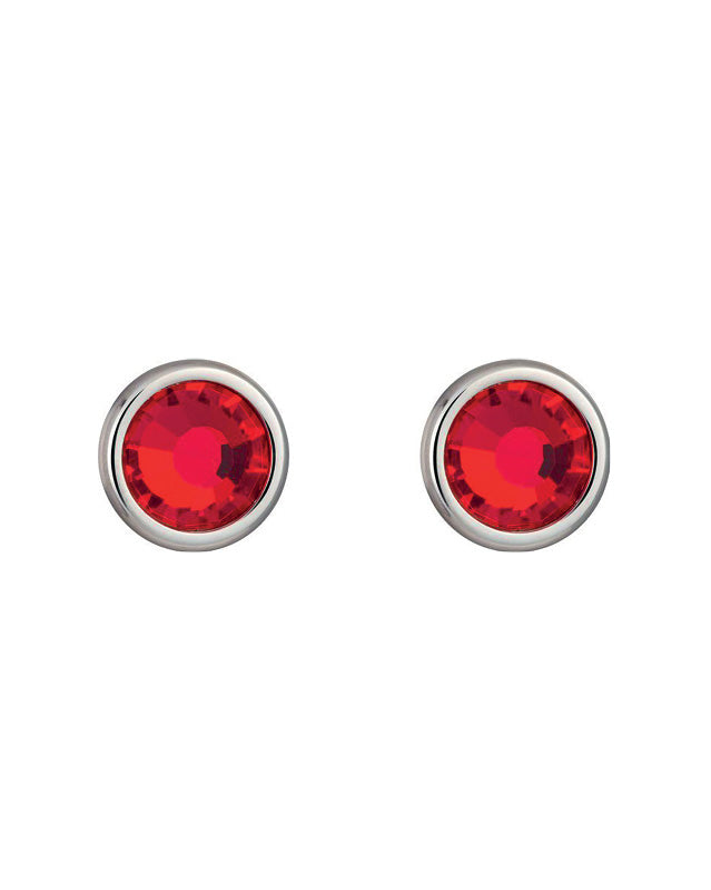 Bohemia Crystal Carlyn Surgical Steel Earrings with Preciosa Crystal  - Red 7235 57