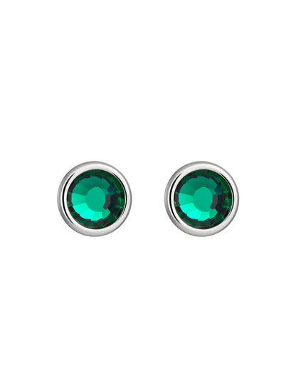 Bohemia Crystal Carlyn Earrings with Czech Crystal Made of Surgical Steel with 7235 66 - Green