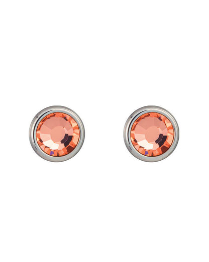 Bohemia Crystal Carlyn Surgical Steel Earrings with Preciosa Crystal - Apricot 7235 49