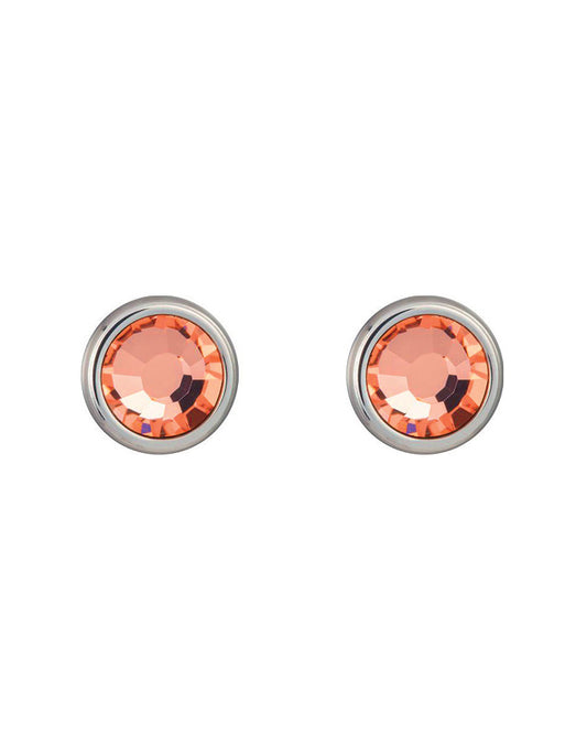 Bohemia Crystal Carlyn Surgical Steel Earrings with Preciosa Crystal - Apricot 7235 49
