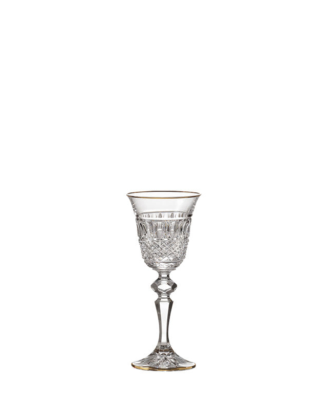 Bohemia Crystal hand cut liqueur glass Felicie Line Gold 60ml (set of 2pcs)