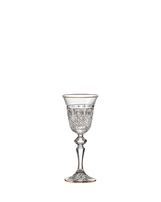 Bohemia Crystal hand cut liqueur glass Felicie Line Gold 60ml (set of 2pcs)