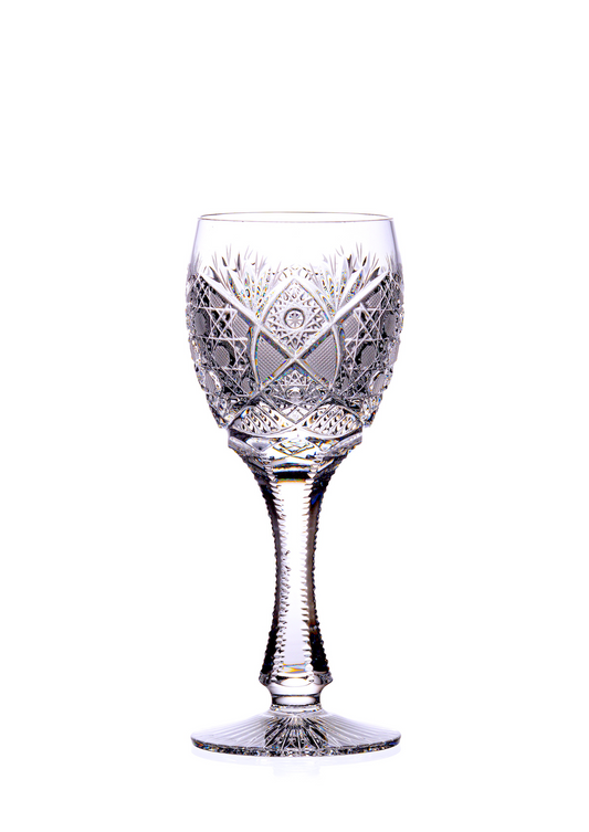 Bohemia Crystal Hand cut wine glasses 130ml (set of 2)
